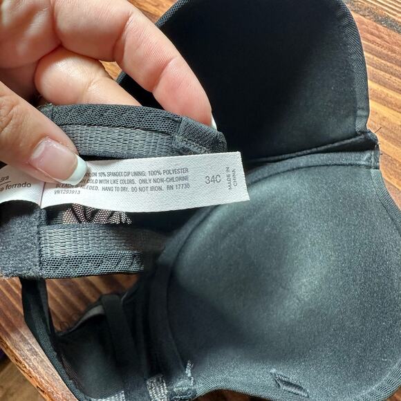 Auden Women's Black Lightly Lined Strapless Bra Size 34C - Picture 9 of 12